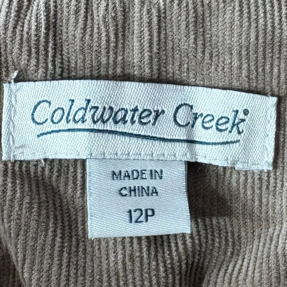 Coldwater Creek Pull-On ShapeMe Stretch Corduroy Pants Taupe Petite, 12P - Picture 12 of 13